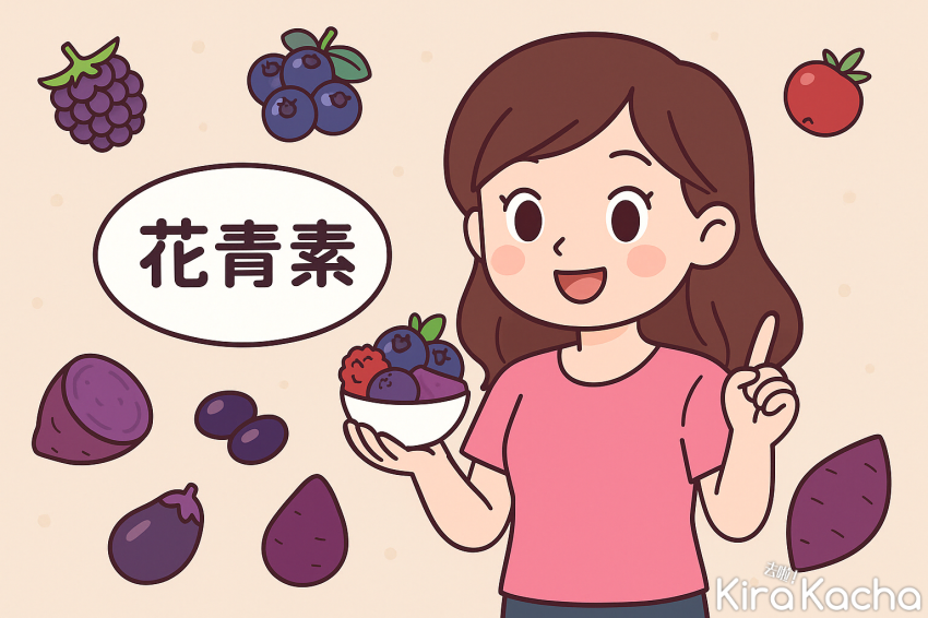 ▲圖片來源：ChatGPT生成 / 花青素好處完整解析！吃對蔬果讓你抗老又養顏