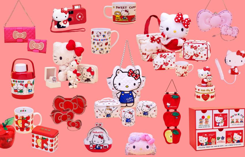 展覽中展示經典Hello Kitty周邊商品,重現粉絲共同回憶。