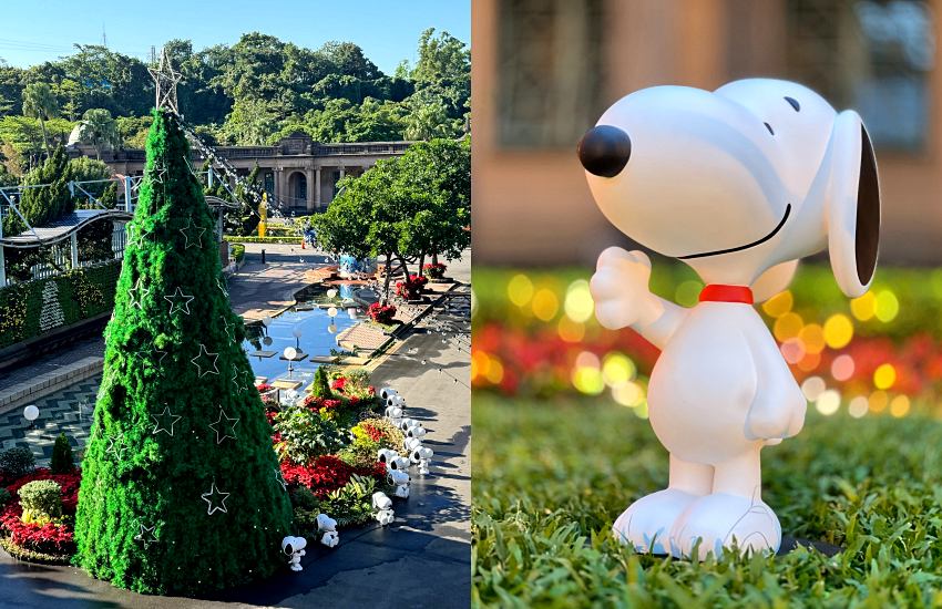 公館聖誕季期間，自來水園區內設置了多處史努比與糊塗塌客的造型裝置，成為民眾爭相排隊的熱門拍照點。