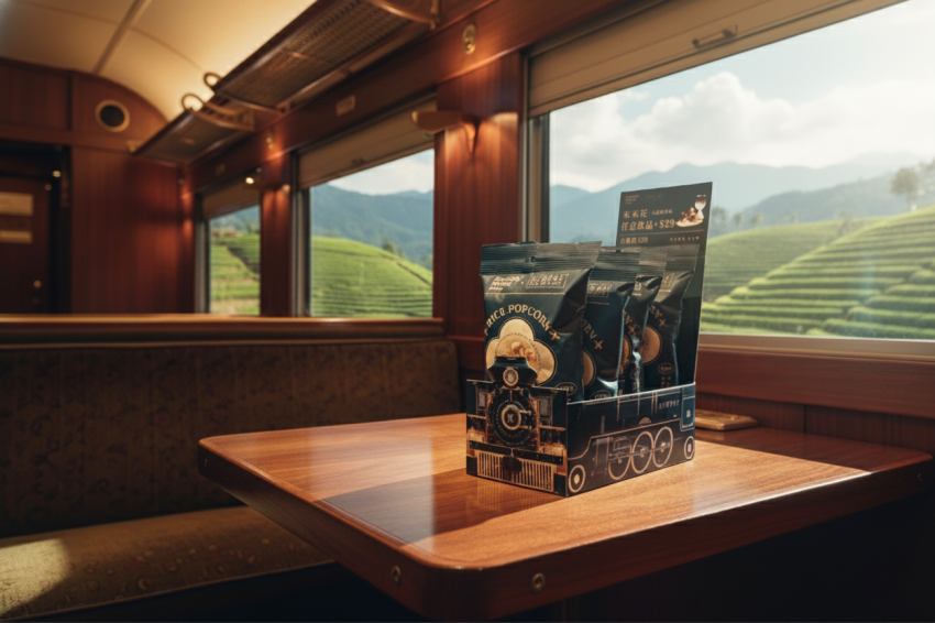 「半熟烏龍特快車」主視覺,以列車穿越茶園的旅程意象呈現東方烏龍的香氣旅途。