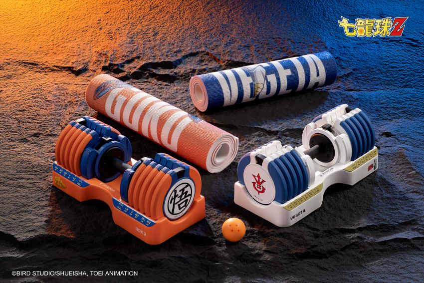 BYZOOM FITNESS與《七龍珠Z》聯名推出限量健身器材，包含可調式啞鈴、健身墊與按摩球，以悟空與達爾為主題設計，結合宅經濟運動風潮與收藏美學，即日起至12月3日限時預購，售完為止。