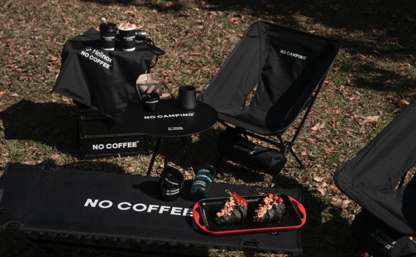 NO CAMPING黑魂露營單品限量登場,NO COFFEE與Helinox聯名打造城市日常野營感,必吃BBQ煙燻風味香腸可頌