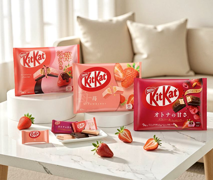 雀巢草莓季粉紅風暴來襲！今年首度引進兩款日本爆紅KitKat新品，搭配回歸的「草莓咖啡拿鐵」，打造冬日專屬儀式感。即日起於全聯、家樂福與好市多開賣，用酸甜滋味療癒你的心 。