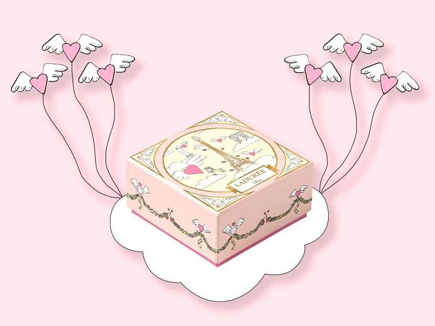 農曆新年限定禮盒以紅金雙色為主調，展現中西交融的年節祝福意象。