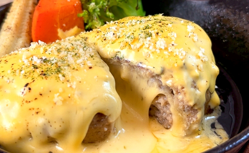 南港LaLaport美食新選擇,米與多蜜日式漢堡排推起司瀑布與莎莎醬