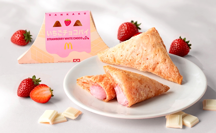 麥當勞草莓季登場！草莓白巧克力三角派首登台，2026霹靂甜心卡必收