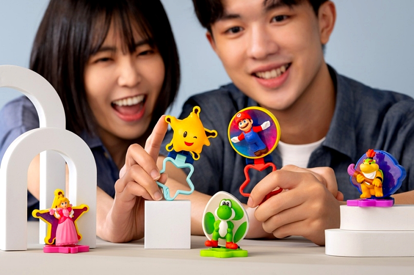 麥當勞聯名超級瑪利歐銀河電影版，12款角色公仔與主題讀本限時登場