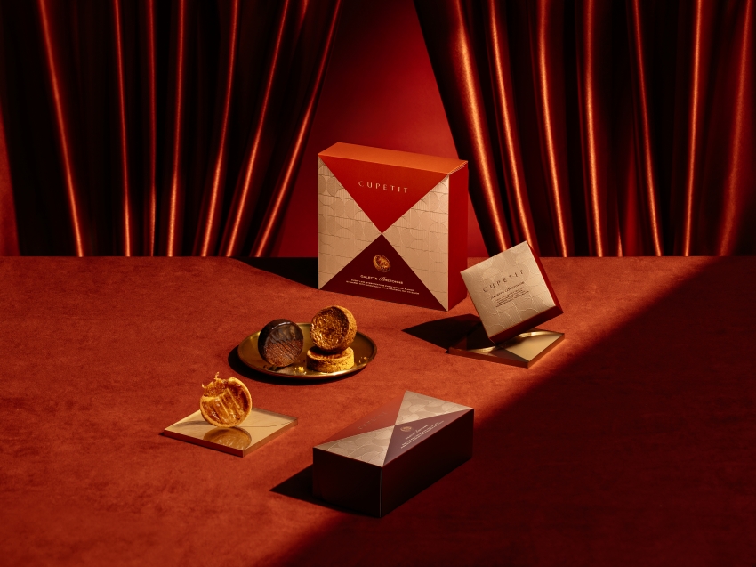 CUPETIT卡柏蒂流金系列布列塔尼酥餅禮盒與酥餅。圖/CUPETIT卡柏蒂提供