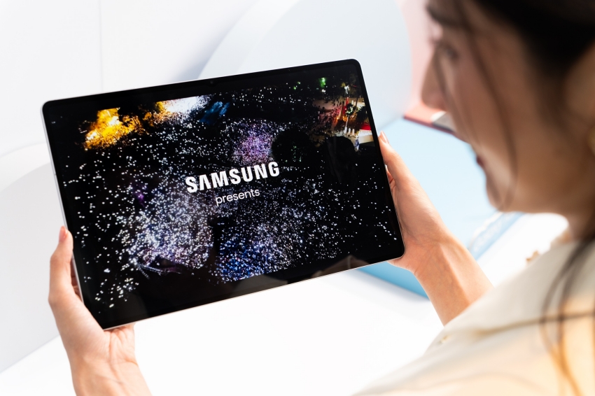 Galaxy Tab S12 Ultra 14.6吋螢幕與纖薄機身。圖/台灣三星電子提供