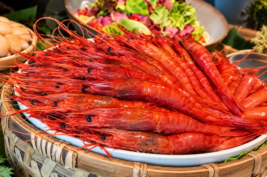 泰市場鮮蝦料理呈現秋日海鮮風味。圖/春大直提供