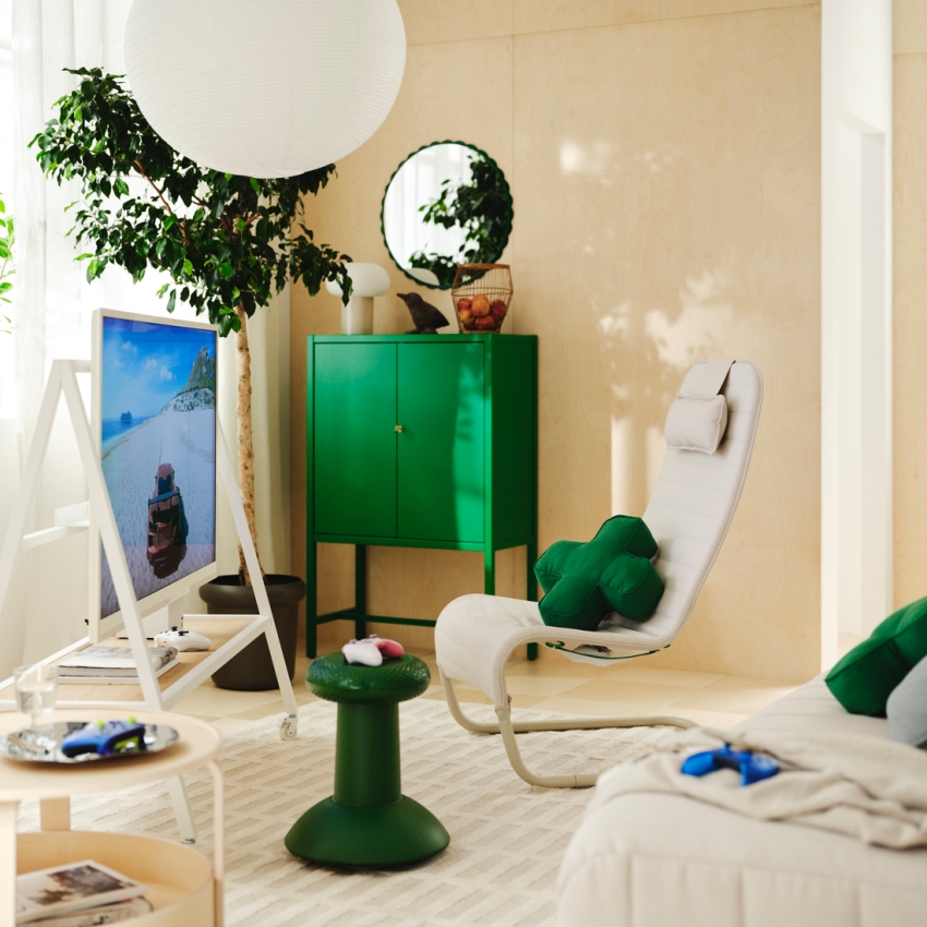 IKEA與Xbox合作推出YXSTABY系列,展示居家遊戲家具配置。圖/IKEA宜家家居提供